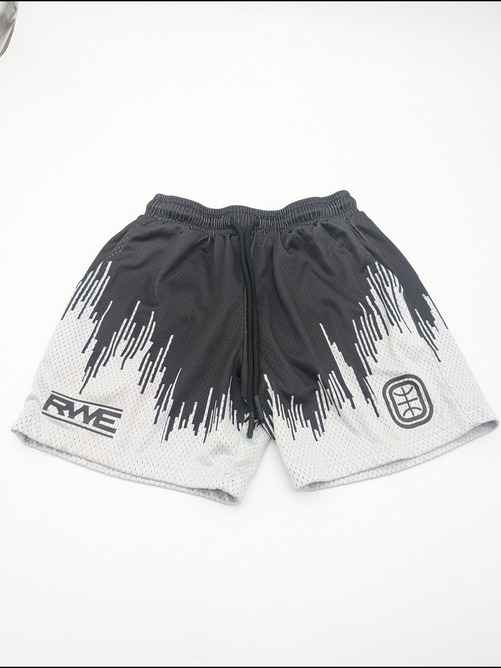 Wish Black & Gray Boy's Athletic Shorts with Graphic Fade